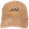 Jeanskappe, Basset Hound Dog Sleep Baseball-Dad-Kappe, verstellbar, klassisch gewaschen, 100 % Baumwolle, Sport für Unisex-Frauen