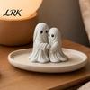 Lightweight Resin Sculpture Halloween Hugging Ghost Statue, Table Ornament, Cute Healing Statue Interactive Gesture Decor Desktop Decoration,