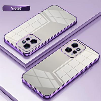 Luxury Transparent Plating Case For Xiaomi Redmi Note 13 12 Pro Plus Note12pro 5g 12s 11 10 9 8 8T 7 Pro 12C 13C Silicone Cover