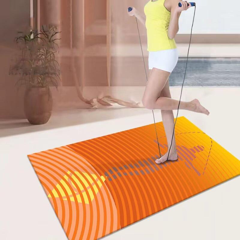 Colorful Soft Skip Rope Mat Large Non-slip Indoor Room Fitness Sports Shock Absorption Skip Rope Mat Yoga Carpet Tatami Area Rug