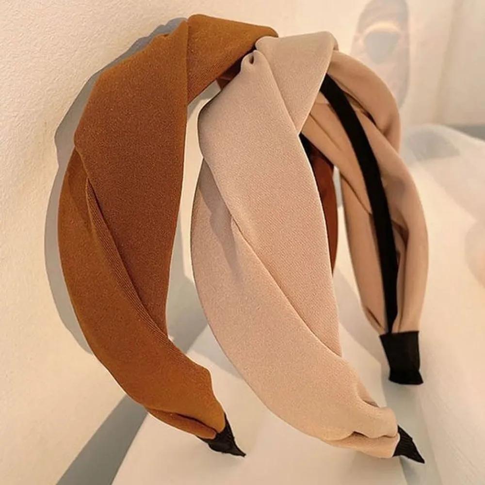 Twisted pattern headband, hair styling, hair accessory, pretty headband beige