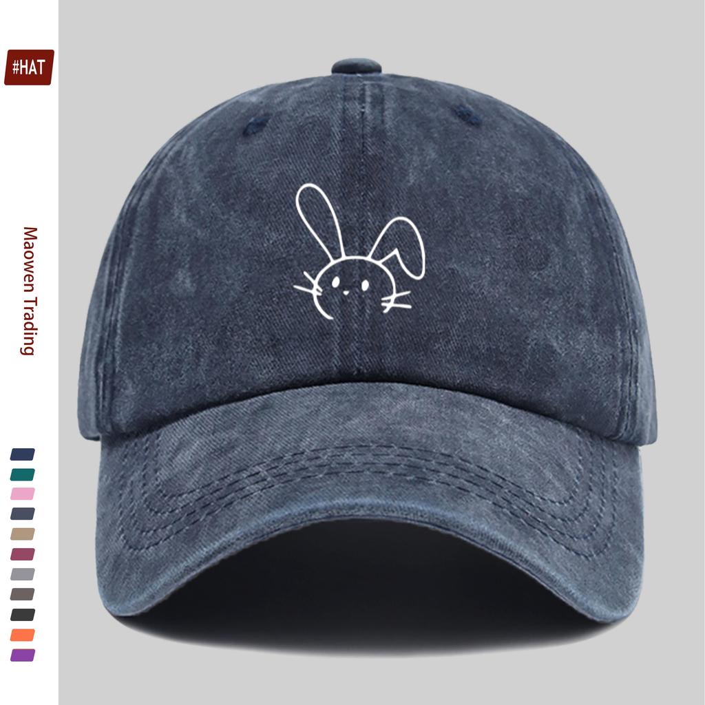 Pc Cute Rabbit Pattern Printed Baseball Cap Casual Design Decorative Hat for Pet Lovers Comfortable and Lightweight Sun Hat W