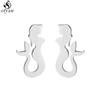 Funny Stainless Steel Gingerbread Man Earring Cartoon Ghost Ear Jewelry Girls Delicate Mermaid Fairy Earrings Gifts Accessories
