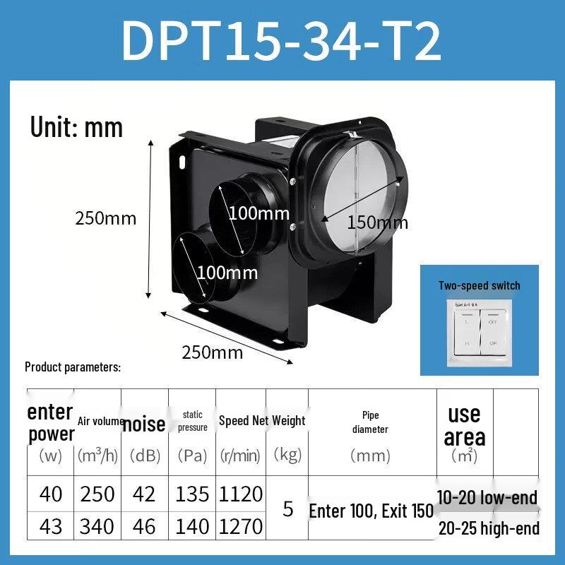 Deer Color Silent Centrifugal Duct Fan