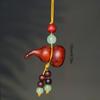 Key Charms Sandalwood Gourd Keychain Chinese Style Phone Charm  Car Key Accessories