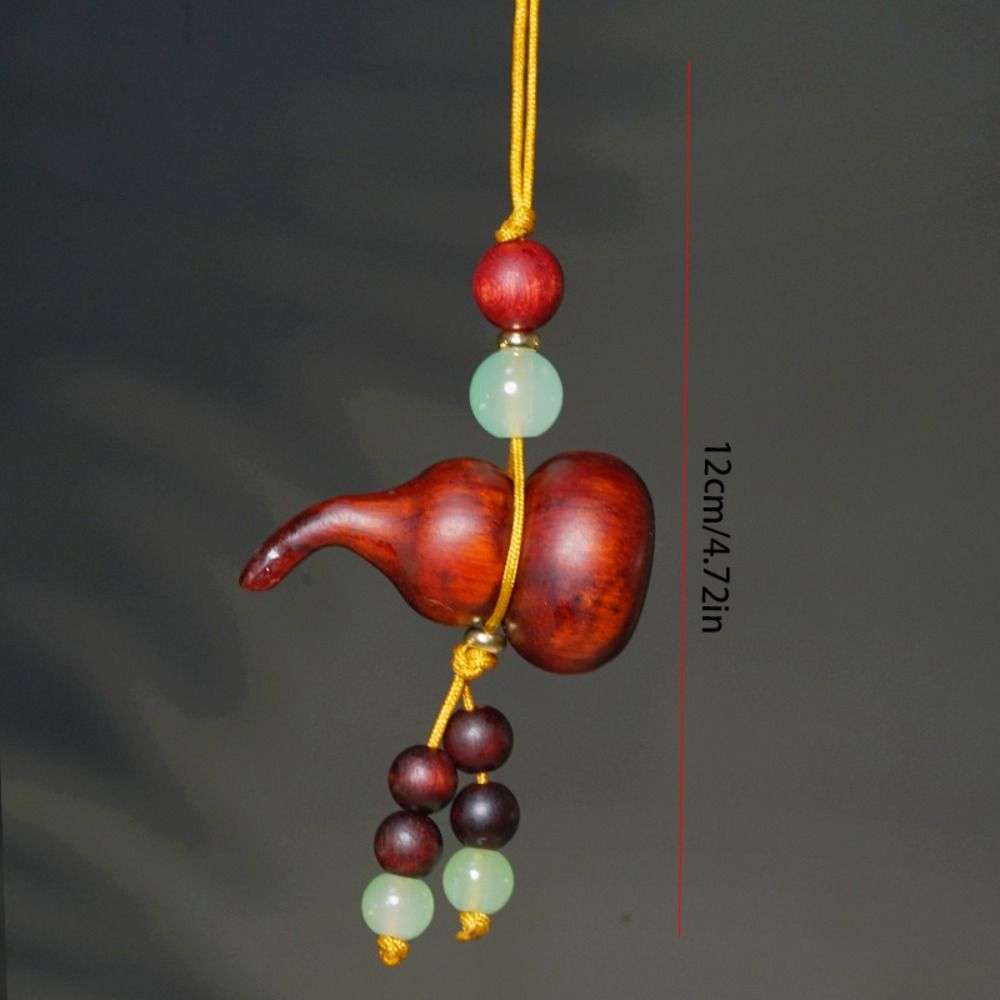 Key Charms Sandalwood Gourd Keychain Chinese Style Phone Charm Car Key Accessories