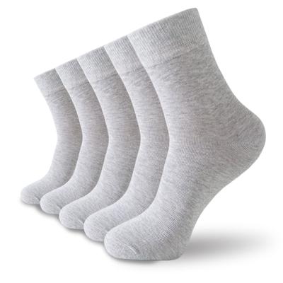 MOSOTECH Leichte gekämmte Socken für alle Größen Damen 5 Paar, Grau, Baumwolle, Niedlich, Schweißabsorbierend, Desodorierend, Atmungsaktiv, Nicht dampfend, Jahreszeiten,