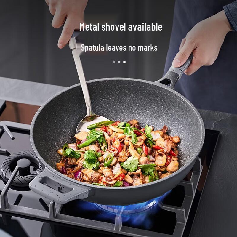 ASD Magic Stone Non-stick Wok with Titanium Coating, 30cm