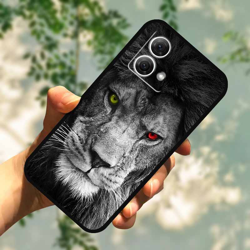 For Motorola Moto G84 5G Case Silicone Soft Wolf Lions Cat Black Bumper Funda Coque for Motorola Moto G54 5G TPU Protective Bag
