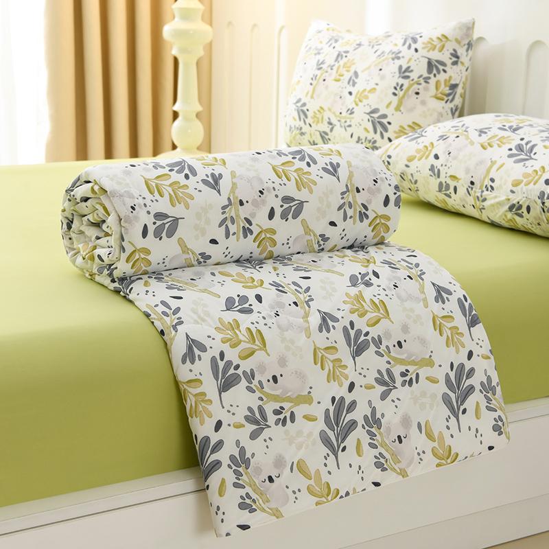 New Prints Ice Silk Summer Quilt Soft Silky Lightweight Cool Feeling Blanket for Bed Double Side Cooling Fabric Comforter Duvet