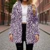 Women's Winter Thickened Double-sided Velvet Stand Collar Loose Leopard Print Plush Zipper Jacket