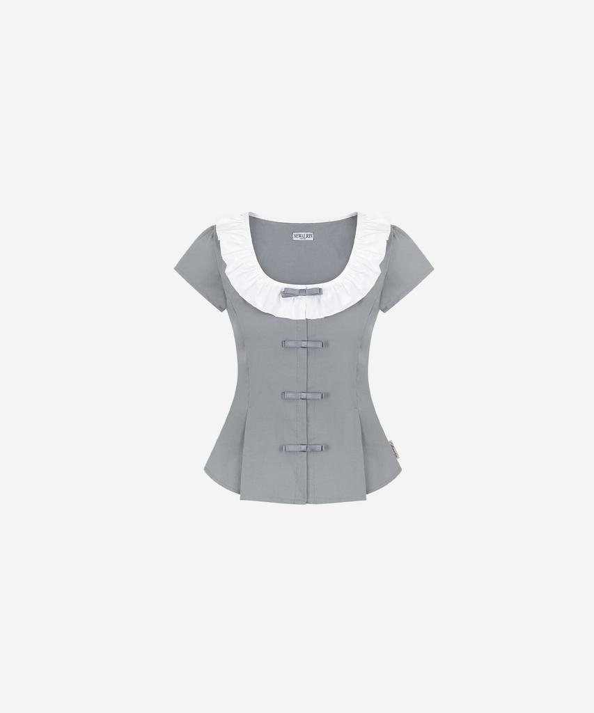 NEWALRIN Bebe Ribbon Frill Blouse(3Colors)