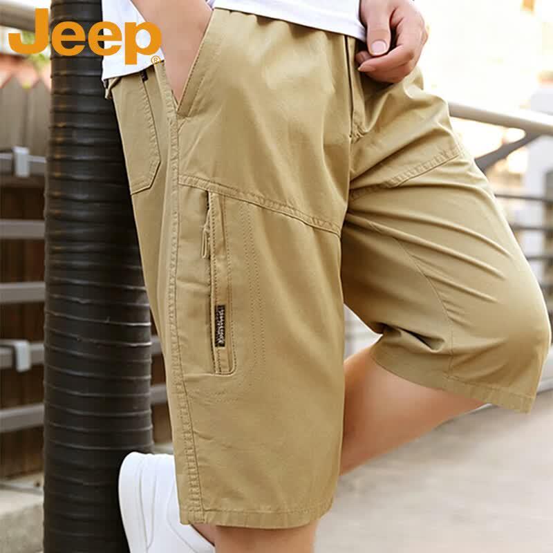 Jeep Men's Summer Lightweight 3/4 Cargo Shorts
