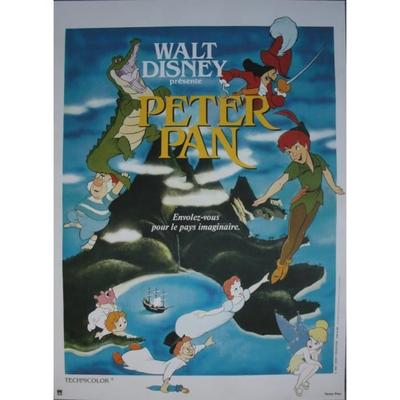 PETER PAN Original Kinoplakat Gerollt Kleinformat 53x40cm Gerolltes Filmplakat Walt Disney