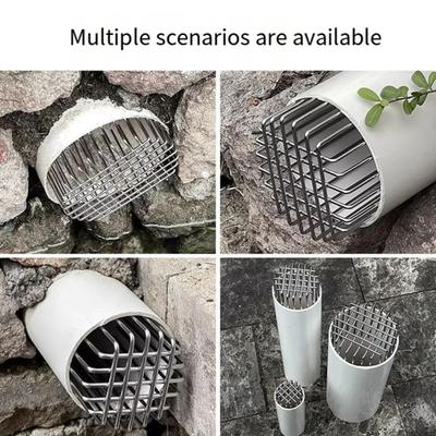 1/2Pcs Stainless Steel Mesh Vent Cap Bird Rodent Proof Debris Blocking Gutters Downspouts PVC Metal Pipes Roof Vents Protective Cover