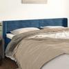 VidaXL Headboard with Ears Dark Blue 203x16x78-88 Cm Velvet3118978
