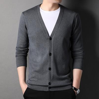 Autunno Uomo Versione Coreana del Cappotto di Tendenza Maglione da Uomo a Maniche Lunghe Giovanile Cardigan in Maglia Cappotto