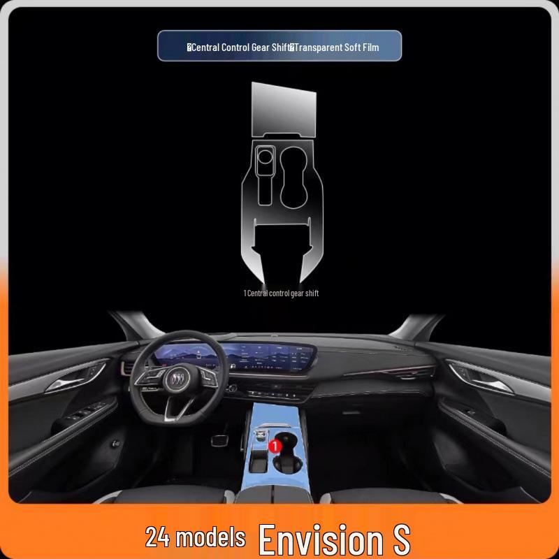 Scratch-Resistant TPU Protective Film for Buick Encore S (Fits 25 Models) - Transparent Center Console Sticker