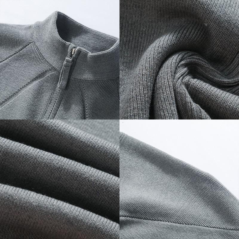 European Style Half-Zip Sweater, Men's Versatile Knitwear for Autumn/Winter, Old Money Look, High-End Business Attire.