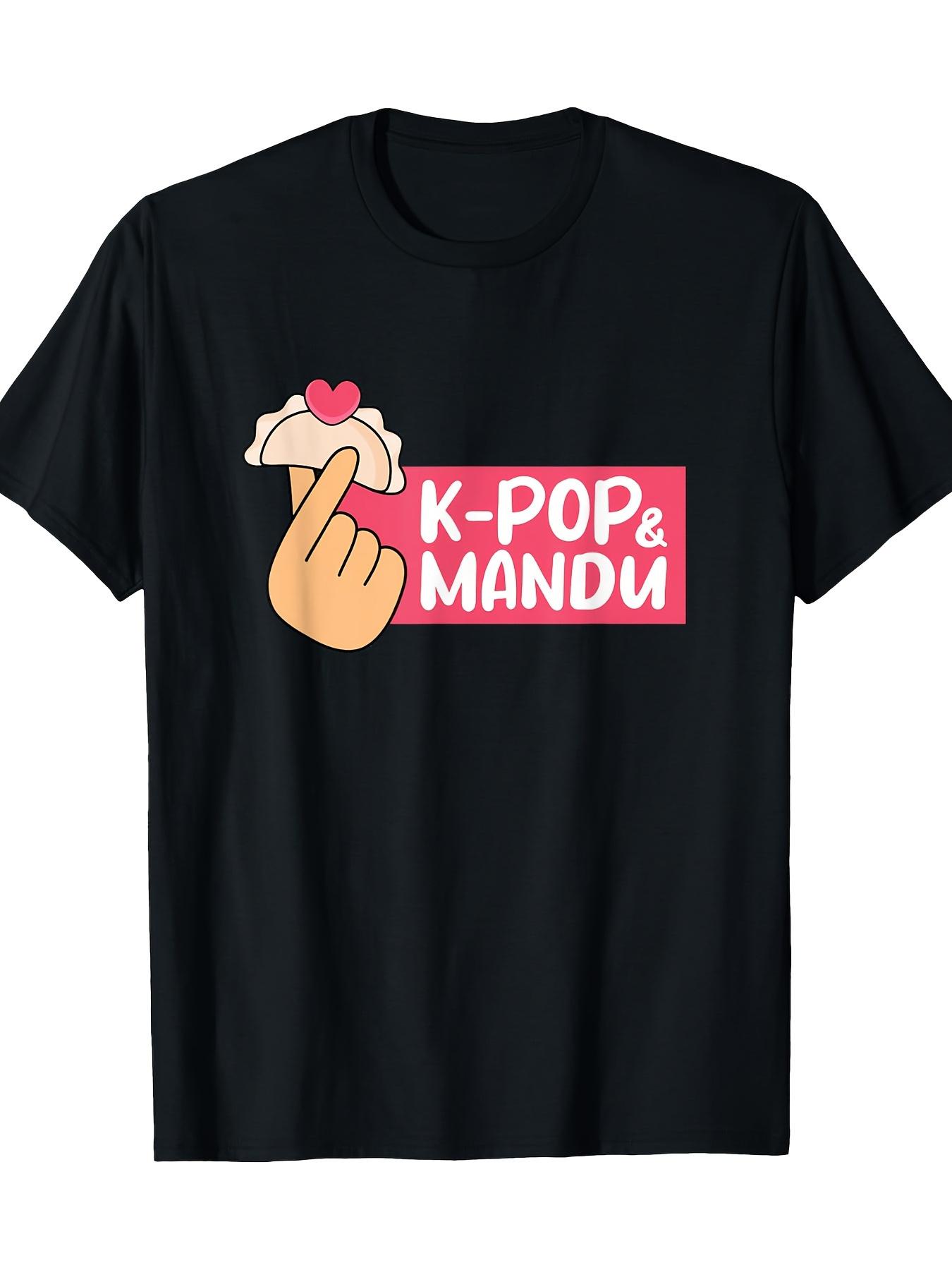 

Korean Pop Culture and Food Culture T-Shirt. Round Neck T-Shirt XL