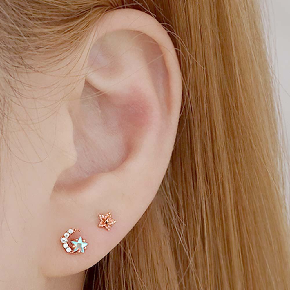 [1+1] 14K Gold Filled Pin Pong Pong Star Piercing (Single Sold)