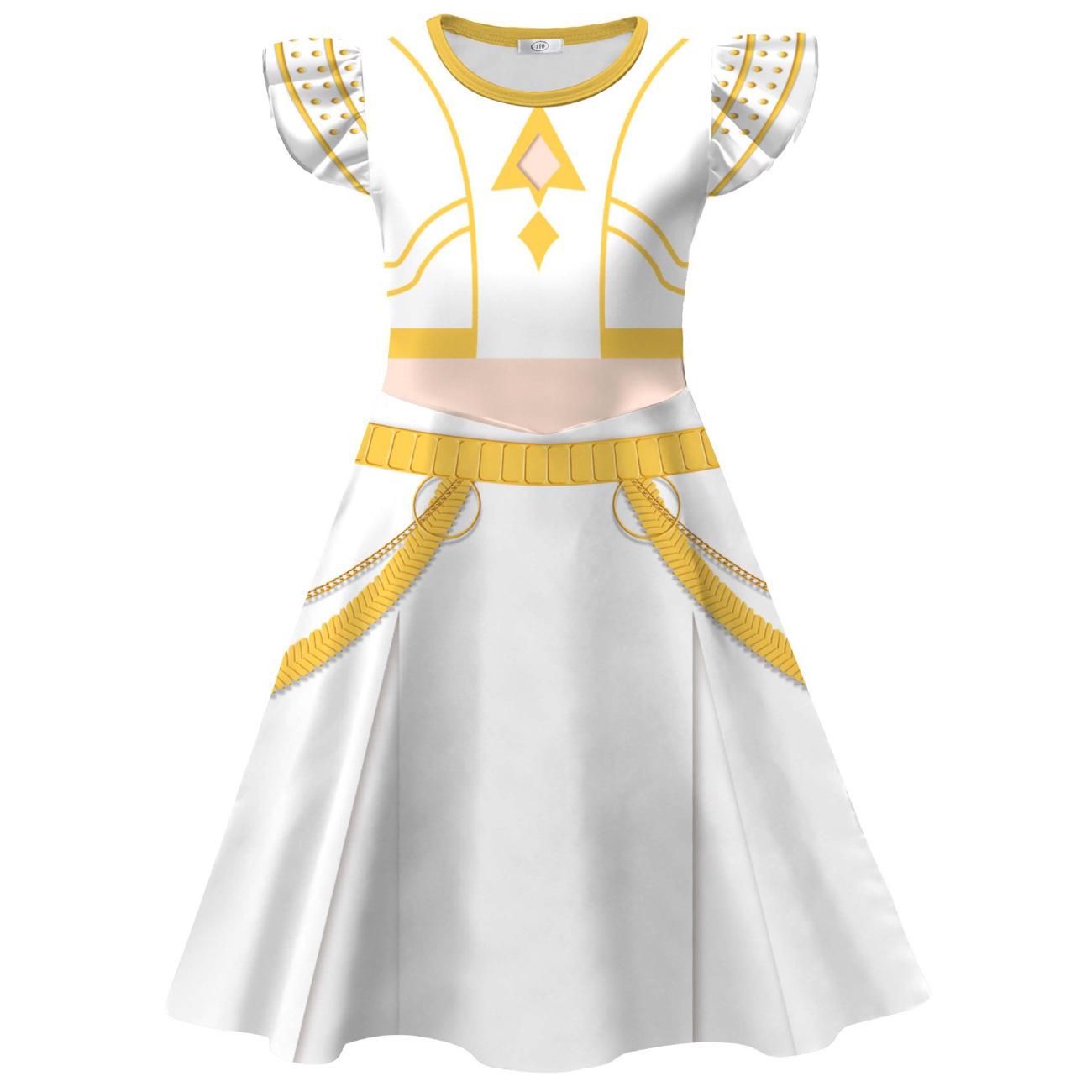

Cute Fashionable Flying Sleeve Dress Kpop Witch Hunting Group Cosplay Children s Dress Little Girl Princess Dress 100