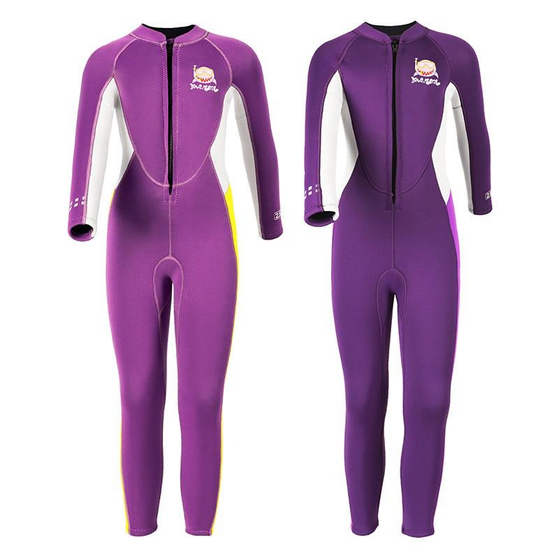 Kids 2.5mm Neoprene Wetsuit Full Suit Front Zip Warm Winter Swimming Dive Surf Girls