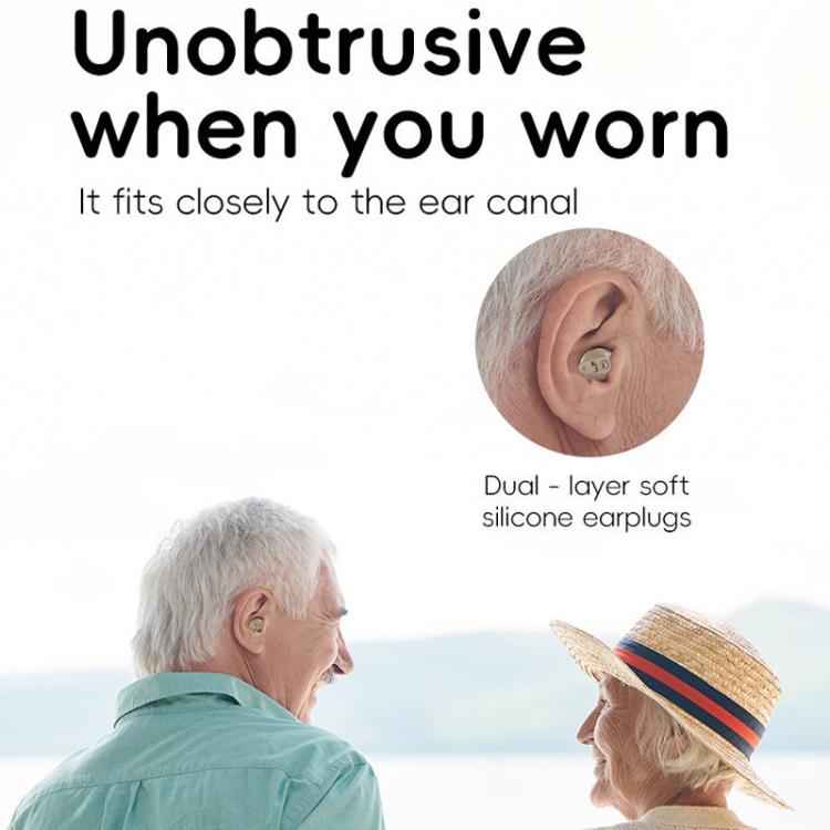 Elderly Hearing Aids Invisible Sound Amplifier Noise Reduction Collector With Digital Display Charging Compartment