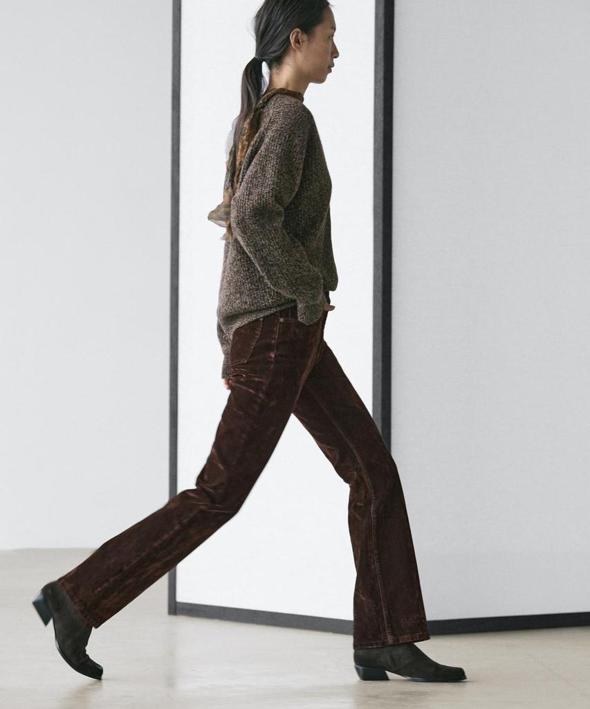 Masimodutti High-Waisted Flock Bootcut Jeans