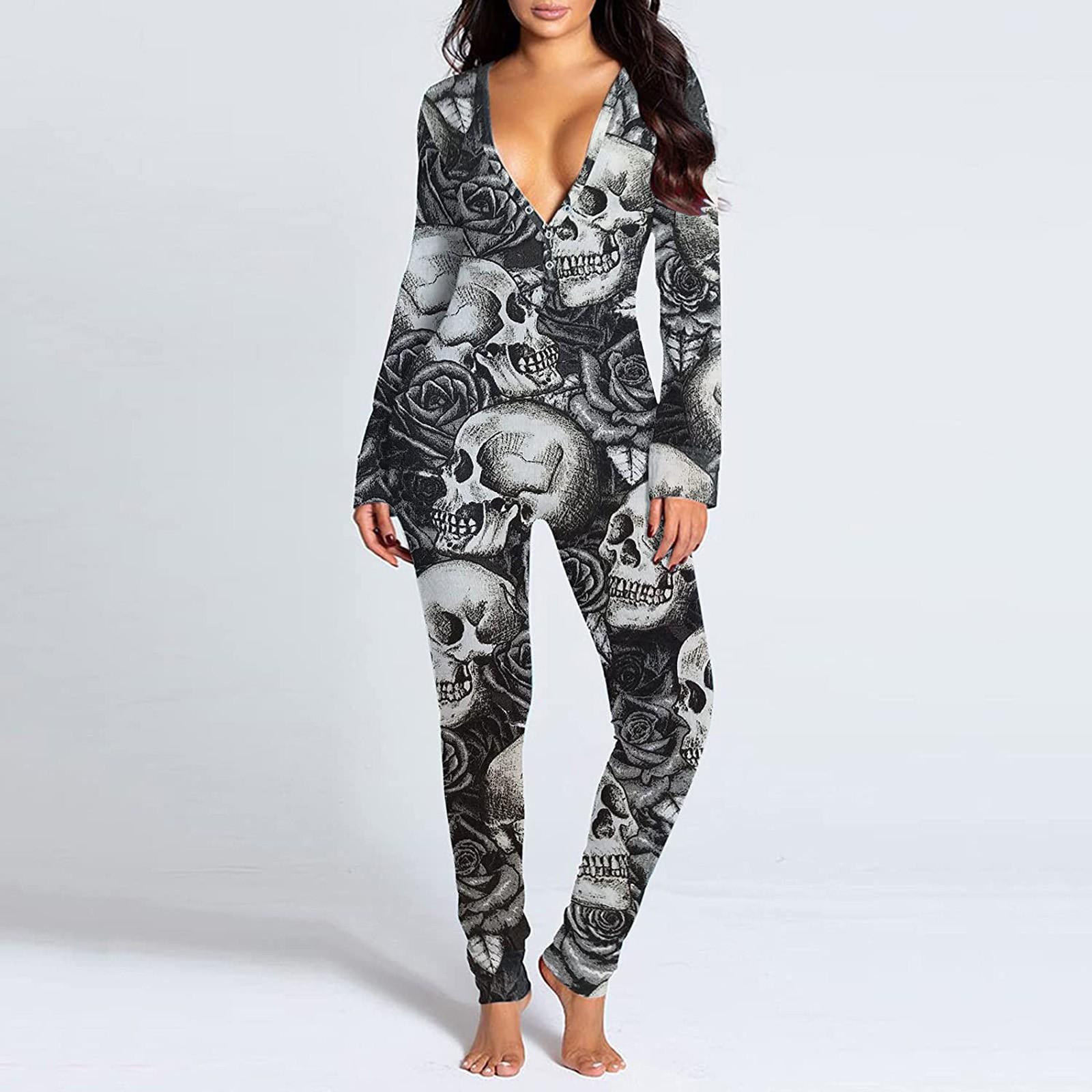 

Жіночий комбінезон для дорослих на Хеллоуїн із функціональним клапаном на ґудзиках L