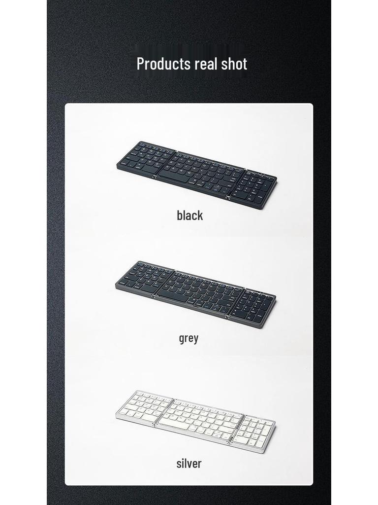 Foldable Bluetooth Keyboard: Compact, Silent, Ideal for Business Travel with Phones, Tablets, & Office Use.