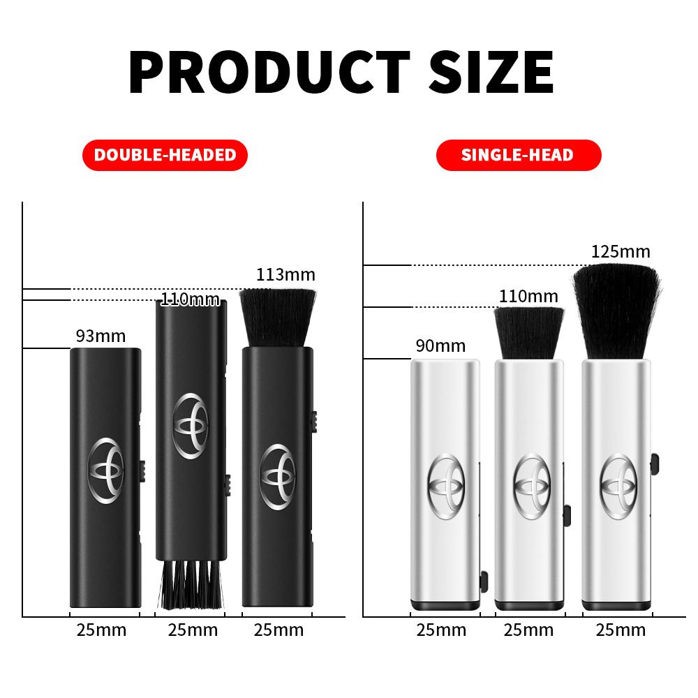 2026 New For Toyota Car ABS Retractable Cleaning Brush Car Air Outlet Dust Cleaning Soft Brush For Toyota Rav4 Corolla Camry Mir
