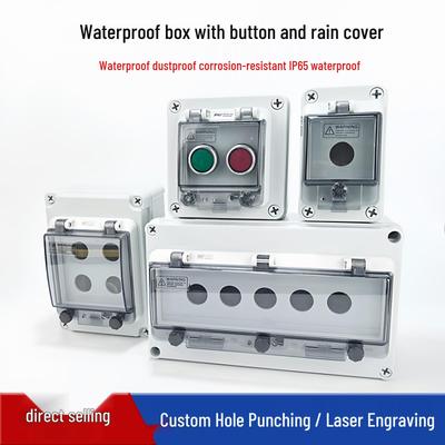 1234-Hole Waterproof Outdoor Industrial Start/Stop Emergency Button Box