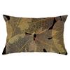 Black Gold Plant Series Waist Pillowcase Peach Skin Printed Sofa Pillowcase Home Fabric Supplies Pillowcase