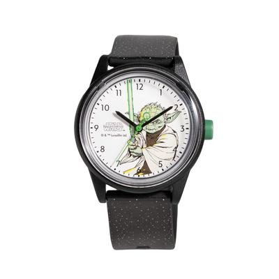 Coleção Citizen Star Wars Yoda Smile Solar Preto Q&Q R01A-520VK Relógio Q&Q, Masculino,