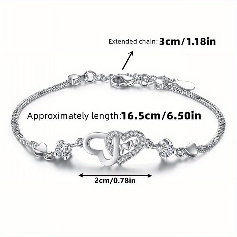 

Love Heart Bracelet Gift For Stepdaughter, Perfect Xmas Birthday Gift From Stepparents, Gift Box & Card Included United States