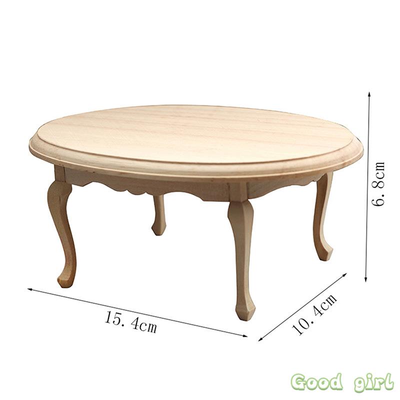 1:12 Dollhouse Miniature Wooden Dining Table Chair Set Simulation Furniture Model Toy For Dollhouse Restaurant Decor 7 Styles