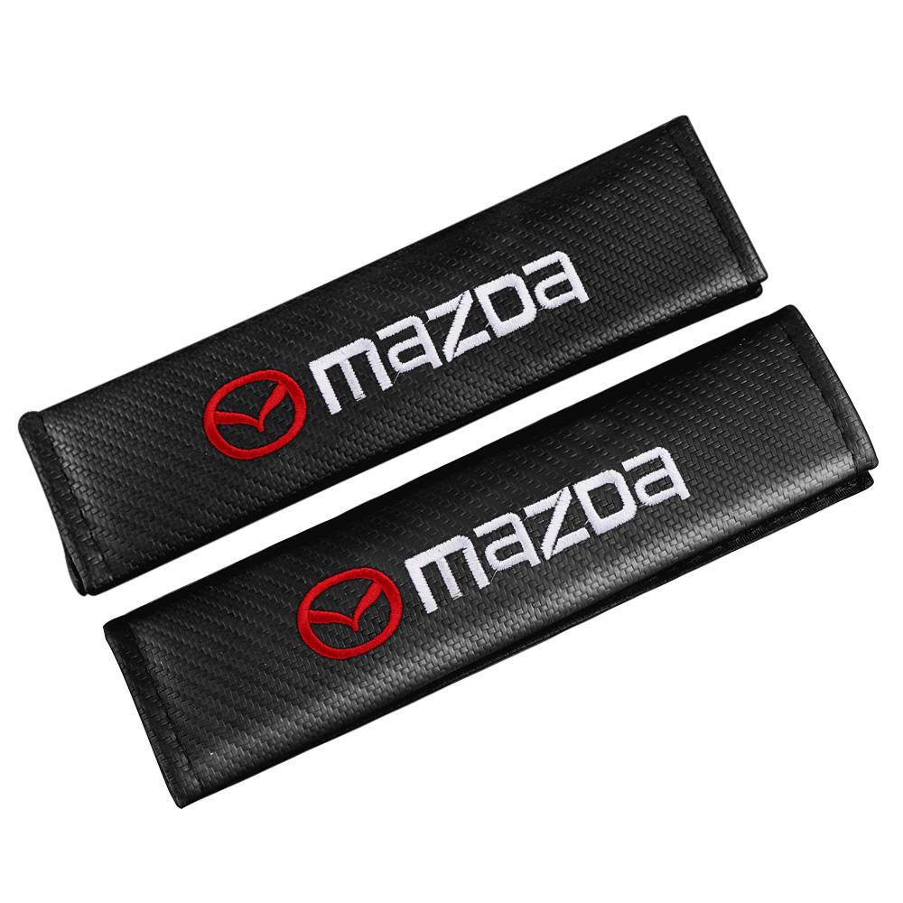 

Car Carbon Fiber Seat Belt Cover Shoulder Pad Protection Shoulder Car Accessorie For Mazda 2 3 6 7 Axela CX-5 CX-3 Demio MS MPS