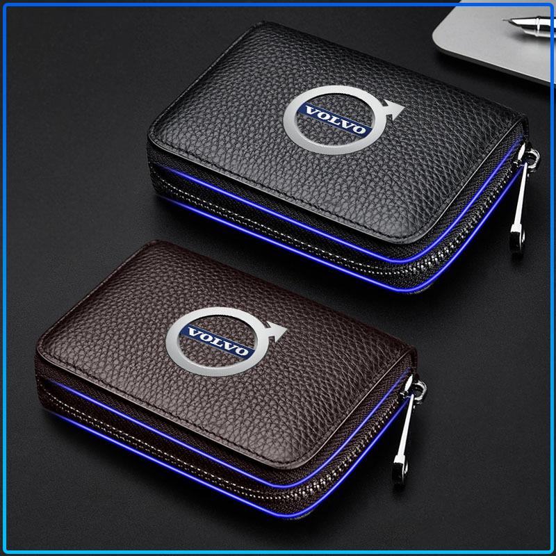 Driver License Holder Card Bag Driving ID Passport Card Wallet Sticker For Volvo 240 C70 S40 S50 S60 S70 S80 S90 V40 V50 V60 V90 XC40 XC60 XC90
