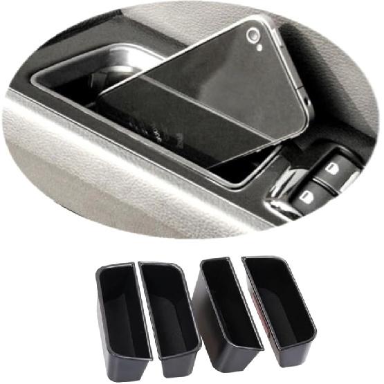 Vesul 4PCS Door Grab Tray Door Organizer Compatible With Ford Explorer     2024 2025 Armrest Phone Container Handle Ert ABS Tray Storage Box Glove