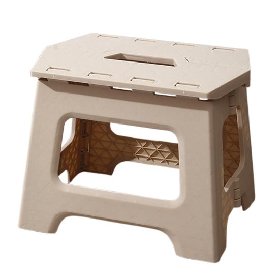 Folding Bench Multifunctional Footstool Portable Seat Cushion Foldable Step Stool with Safety Handle for Toddlers Seniors