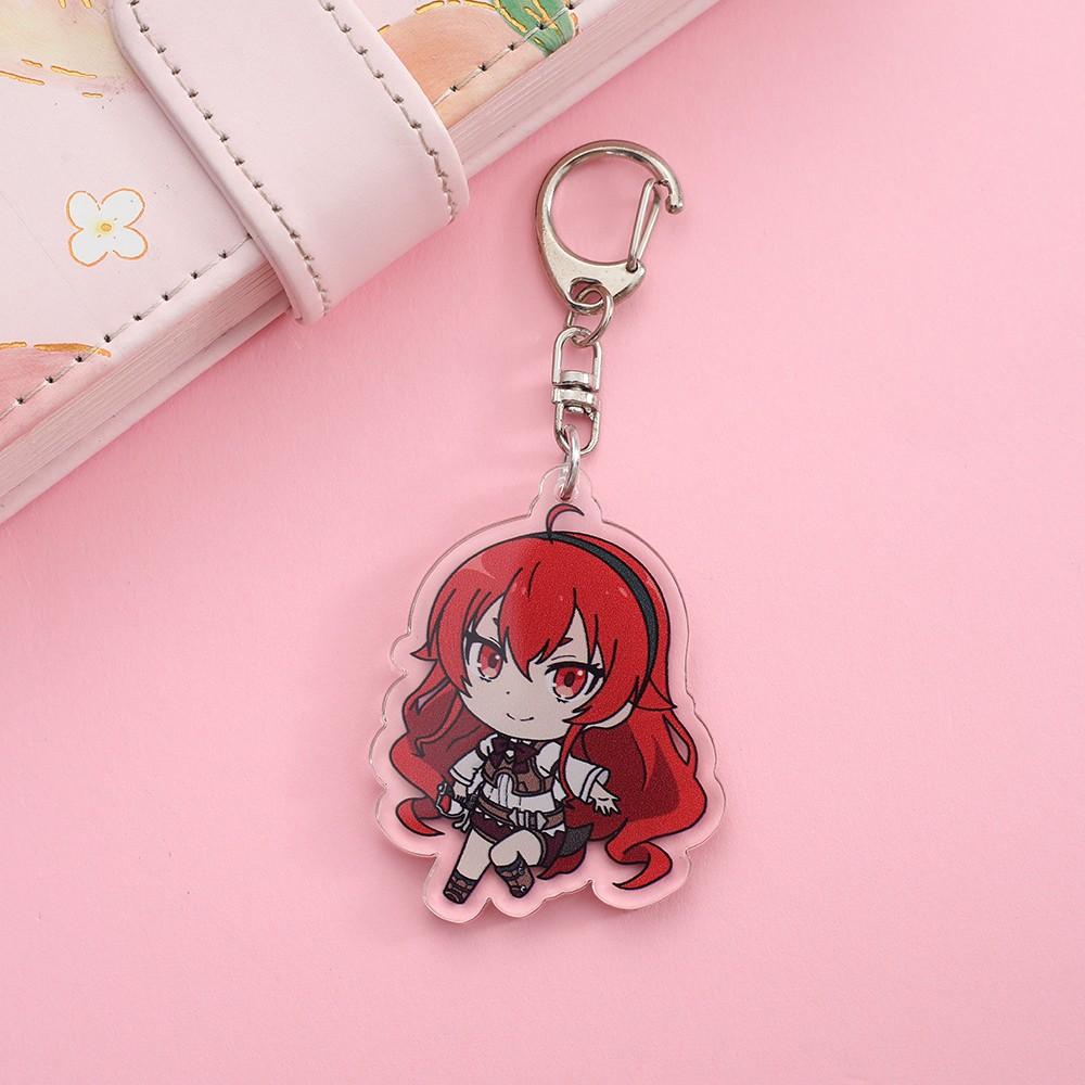 1/5Pcs Anime Figures Mushoku Tensei Acrylic Keychain Cute Backpack Pendant Funny Bag Charms Accessories Decoration Holiday Gifts