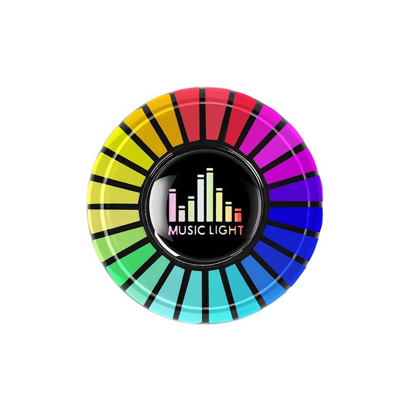 1PC Smart RGB Pickup Lights LED 3D Ambient Lamp Sound Control Music Rhythm Lights Air Freshener for Car Gaming TV Creative Decora