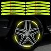 Car Wheel Hub Reflective Stickers Tire Rim Luminous Accessories For 308 408 508 RCZ 208 3008 2008 206 207 108 406 407 408 206 207 208 306 307