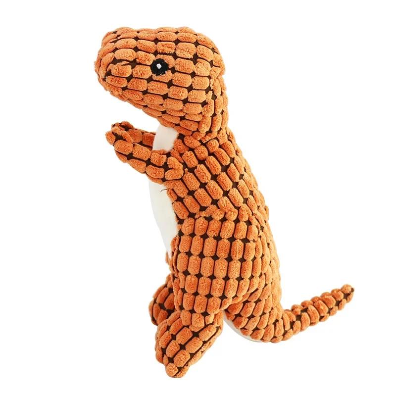 

Dinosaur Dog Chew Toys for Aggressive Chewers Interactive Squeaky Plush Stuffed Animal Toy for Small Medium Dogs Puppies Cats XS