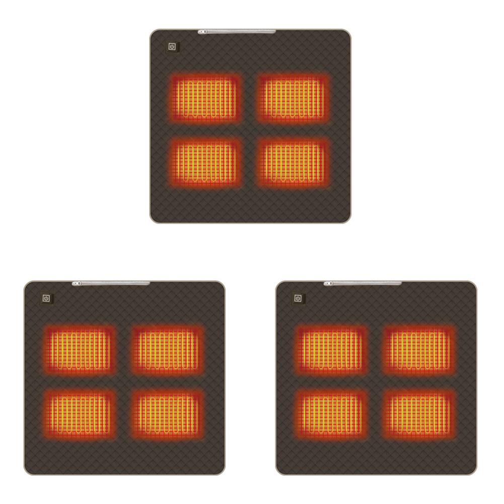 4 Beheizte Bereiche Beheiztes Wärmesitzkissen Tragbare Heizmatte Verdickte Ausführung Typ C/USB-Aufladung für Winter Outdoor Stadion Angeln
