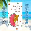 R-rilakkumas-es Towel Textile Bathrobe Beach Quick-Drying Lightweight Cute Portable Camping Swim Pool Cartoon Travel
