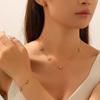 Gold Plated Sunflower Jewelry Set Necklace Bracelet Earrings for Women Stainless Steel