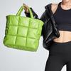 Quilted Handbag with Zip Closure Trendy and Roomy Shopper Bag for Women Girls