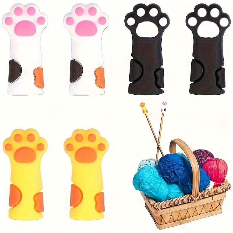 

Knitting Needles for Cat Claws, Including Stoppers, Tip Covers, Caps, Sewing Stoppers, and Protectors, Ideal for Knitting and Crochet. 3 Pack (1 per color)